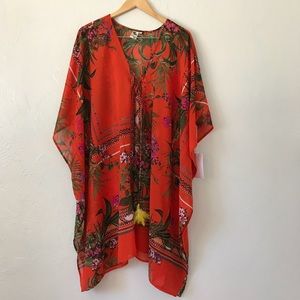 Stunning Violet Sky Floral Print Cover Up